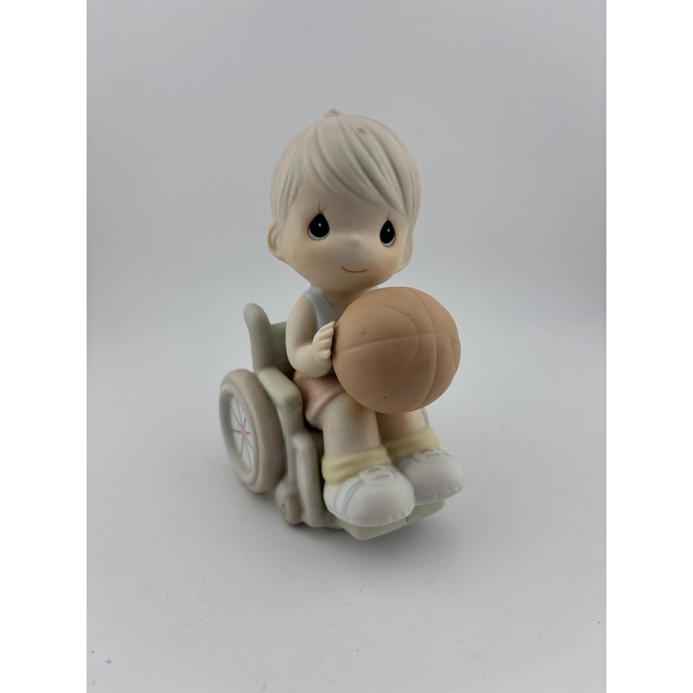 Precious Moments Give Ability A Chance‎ Boy Wheelchair Basketball Figurine 1996